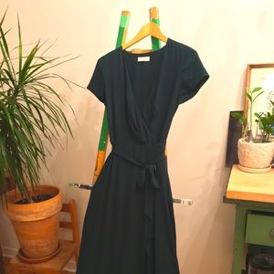 Dark Emerald Green Babaton Midi Dress
